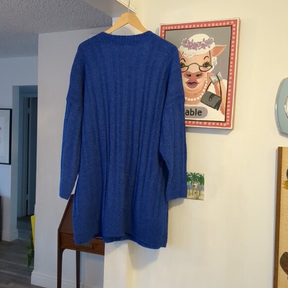 Torrid Vegan Cashmere Boyfriend Cardigan Sweater Blue Size 2X (18/20) NWT - Picture 9 of 14